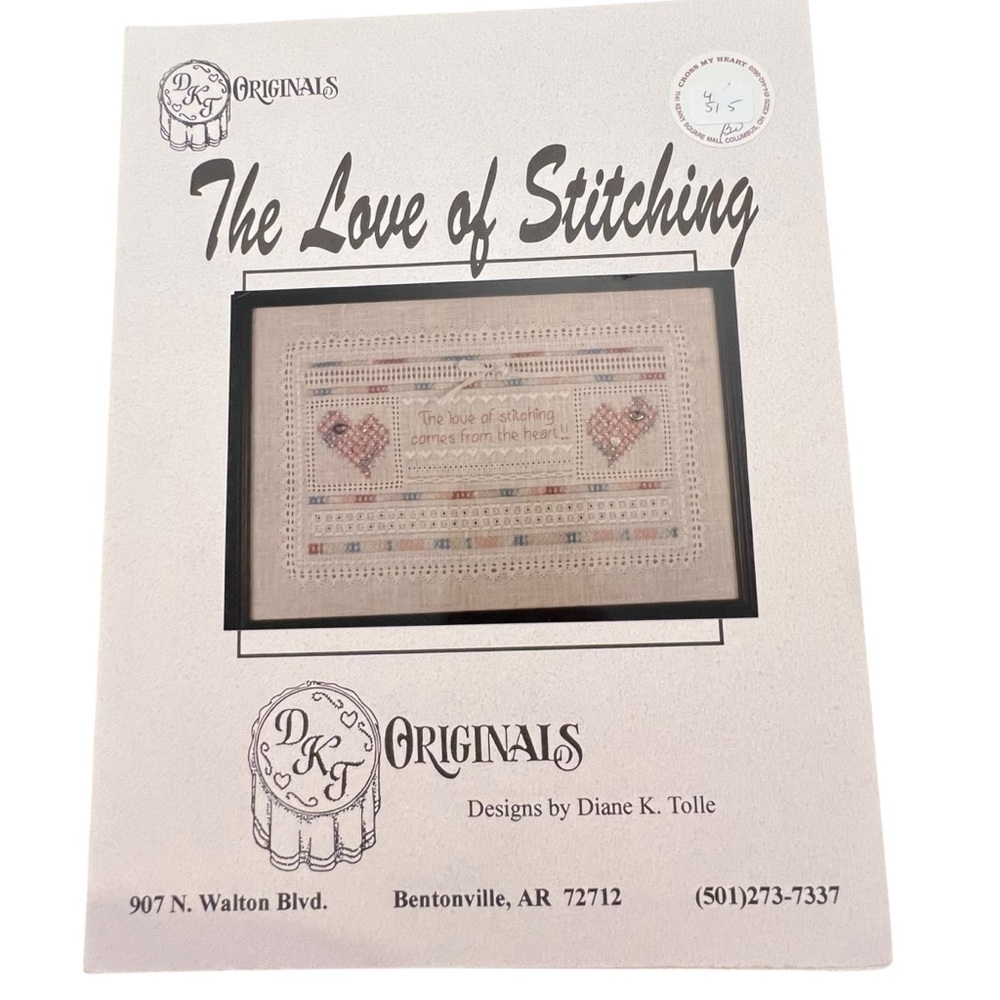 The Love Of Stitching DKJ Originals Embroidery Needlework RARE Pattern Colorful